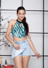 Short pollera nevado clarito