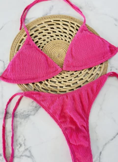 Bikini básica bambula rosa-naranja-azul