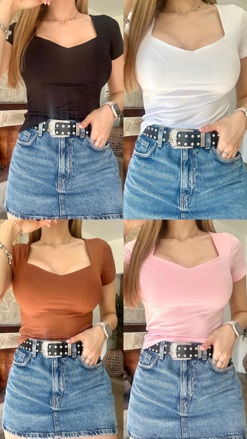 Remera escote espejo