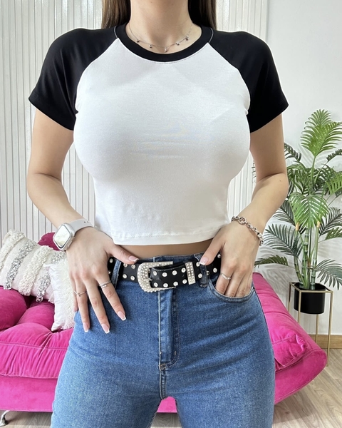 Remeras con manga combinada