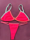 Bikini fucsia con verde agua talle 90