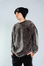 BUZO C/FRISA CUELLO REDONDO OVERSIZE LAVADO NEGRO- 832N - Waiting Boys