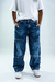 JEAN RELAXED BAGGY CON RECORTES AZUL- 741N - comprar online