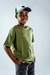 REMERA M/C OVERSIZE BREAK EVERYTHING VERDE- 536N - tienda online