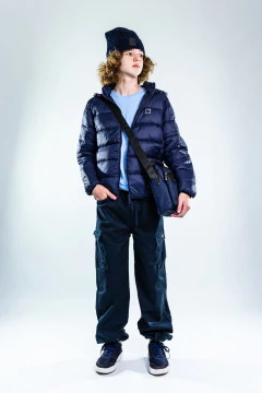CAMPERA PUFFER AZUL MARINO - 153N - tienda online