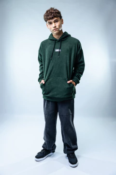 938N - CANGURO OVER LISO - VERDE - tienda online