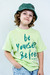 REMERA M/C OVERSIZE ESTAMPA CENTRAL BE YOUR SELF BE FREE- 533N en internet