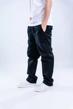 763N - PANTALON CHINO JOGGER FIT IMPORTADO - NEGRO en internet