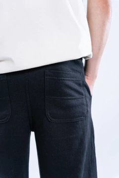 978N // JOGGING BAGGY CON TANCAS - NEGRO - Waiting Boys
