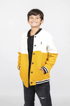 CAMPERA UNIVERSITARIA MOSTAZA- 821N - comprar online