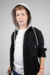 CAMISA DE GABARDINA C/ CAPUCHA DESMONTABLE NEGRA- 631N