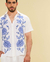 Camisa bordada à mão xadrez azul SABOR DE VERÃO - comprar online