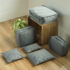 Set Organizadores Laundry x6 Gris - comprar online