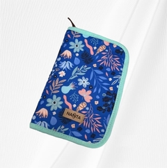 Portadocumentos Bari Flores Azul - comprar online