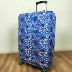Funda de Valija Moscú Flores Azul - comprar online