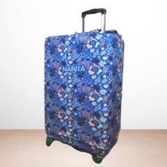 Funda de Valija Moscú Flores Azul