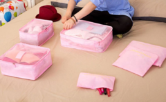 Set Organizadores Laundry x6 Rosa - comprar online