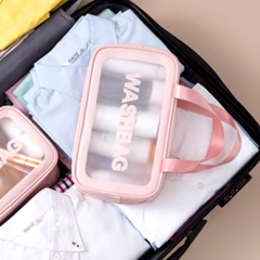 Washbag Rosa Medium Tira superior - Bella Travel