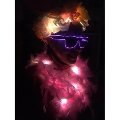 BOA PLUMA ROSA LED