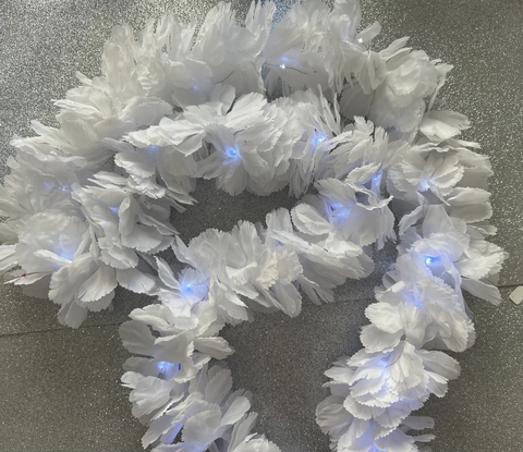 1 BOA BLANCA TELA LED