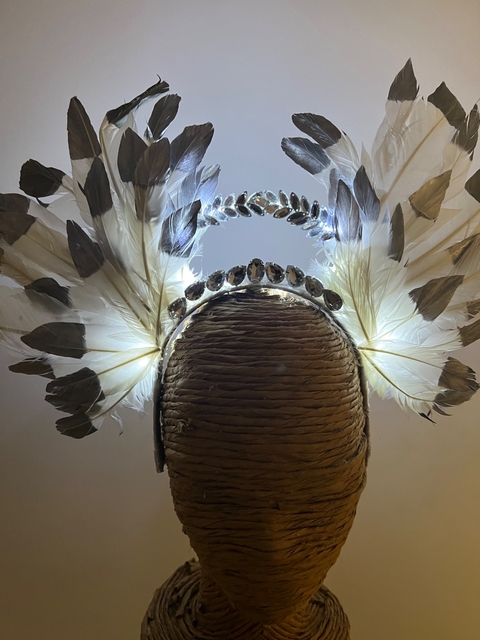 Vincha ELITE PLATA y BLANCA LED