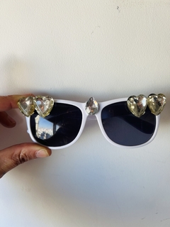 Anteojos blancos corazon - comprar online