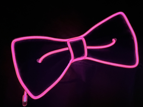 Moño led fucsia x 1