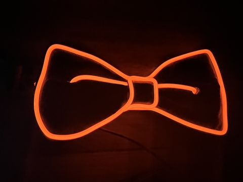 Moño naranja Led x 1