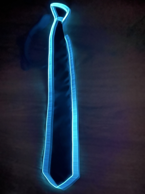 Corbata led azul x1