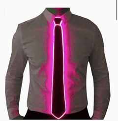 Corbata Led fucsia x 1