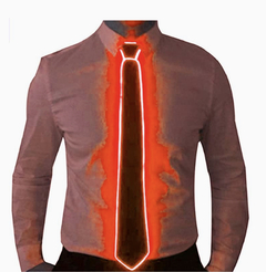 Corbata led naranja x 1