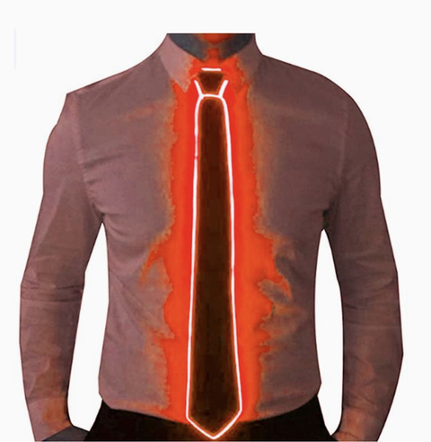 Corbata led naranja x 1