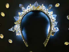 Vincha LADY DI plata LED