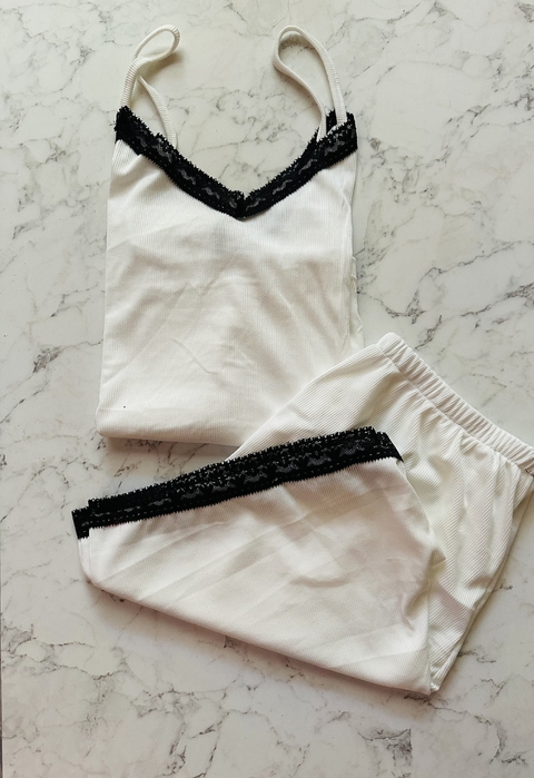 PIJAMA MORLEY CORTÓ BLANCO