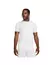 Camiseta Nike Dri-Fit Academy 25 na cor branca, modelo justo, com logo Nike em azul claro no peito.
