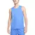Homem usando uma regata azul da Nike, modelo Dri-FIT Miler Tank.