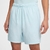 Shorts Nike Club Flow na cor azul claro, com elástico na cintura e cordão ajustável.