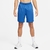 Shorts Nike DF Totality KNT 7in na cor azul, modelo masculino, exibido em pé.