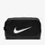Bolsa porta-calçados preta da Nike com logotipo branco, ideal para transporte de sapatos.