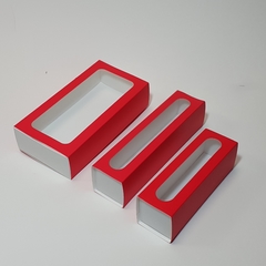 CAJA PARA MACARON PARA 5/6 UNIDADES EN COLOR ROJO 16X5X5 - De Cosas Lindas Pack