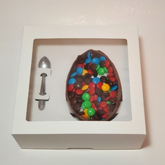 CAJA PARA MEDIO HUEVO DE PASCUAS RELLENO 15 Y/O 18 CM CON VISOR 21x21x8