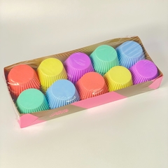 PIROTIN CUPCAKE COLORES PASTEL 500 UNIDADES
