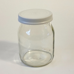 FRASCO DE VIDRIO CON TAPA