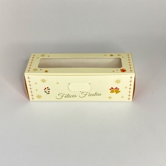 CAJA BUDIN DISEÑO FELICES FIESTAS GRANDE 28x10x8.5 - comprar online