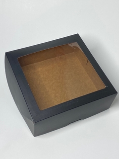 CAJA CON VISOR NEGRO MATE 21x21x8 X PACKS - comprar online