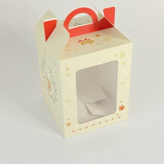 CAJA PARA PAN DULCE 1 KG DISEÑO FELICES FIESTAS 17X17X20 CM.