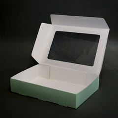 CAJA DESAYUNO COLOR AQUA CON VISOR 20X30X6 - comprar online