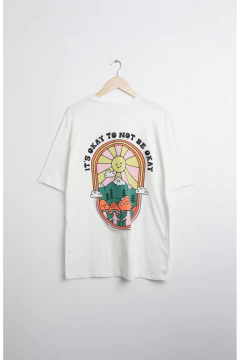 Remera HONGOS blanca doble estampa - BTK