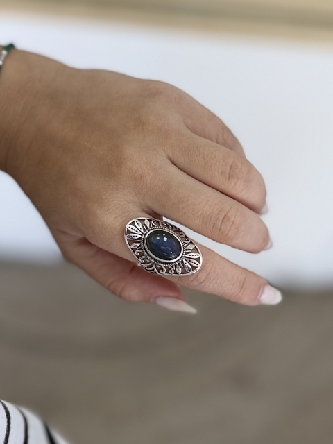 Anillo Labradorita (plata & piedra natural)