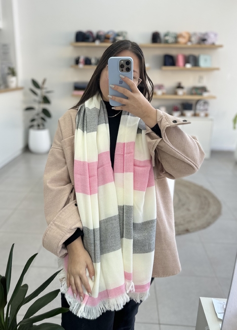 Rosa y gris